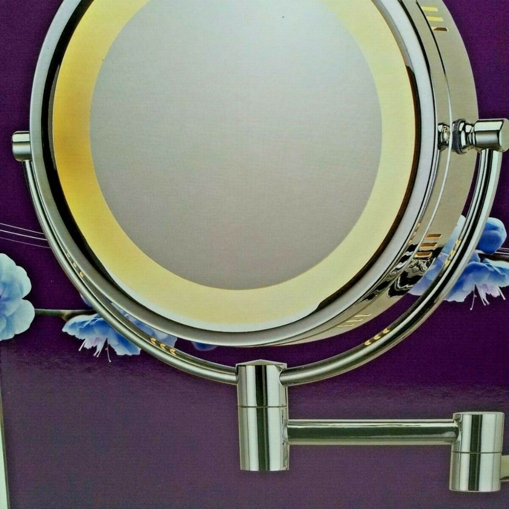 Jerdon 8-Inch Lighted Wall Mount Makeup Mirror - Picture 5 of 7